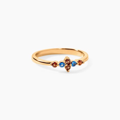 Bague Laeticia Plaqu&eacute; Or Dor&eacute; Pierres De Synth&egrave;ses - Bagues avec pierre Femme | Histoire d&rsquo;Or