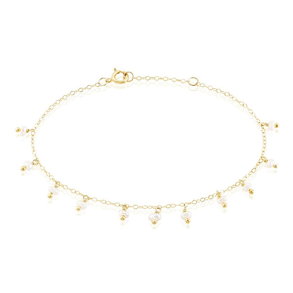 Bracelet Identit&eacute;e Jazmin Or Jaune Perle De Culture - Bracelets Breloques Femme | Histoire d&rsquo;Or