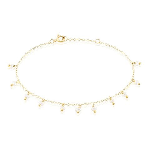 Bracelet Identit&eacute;e Jazmin Or Jaune Perle De Culture - Bracelets Breloques Femme | Histoire d&rsquo;Or