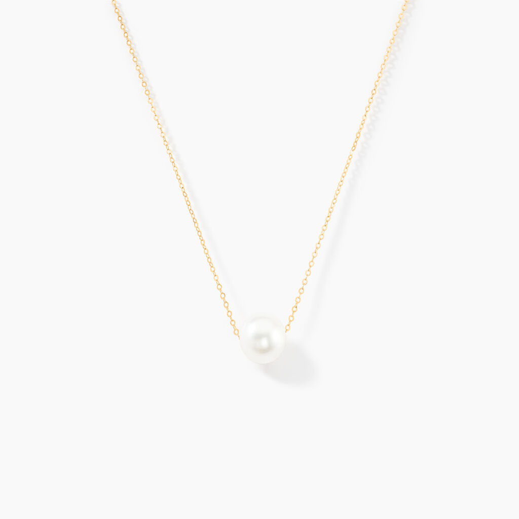 Collier Sissy Or Jaune Perle De Culture