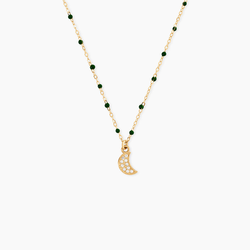 Collier Polka Argent Jaune Oxyde De Zirconium - Colliers fantaisie Femme | Histoire d&rsquo;Or