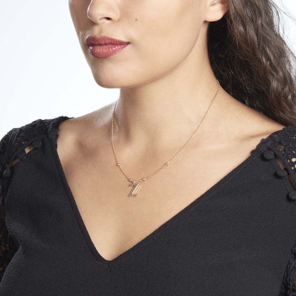 Collier Plaqué Or Jaune Lettra - Colliers fantaisie Femme | Histoire d’Or