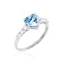 Bague Or Blanc Fany Topaze Oxydes De Zirconium