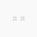 Boucles D'Oreilles Puces Iarfhlaith Or Blanc Oxyde De Zirconium - Clous d'oreilles Homme | Histoire d&rsquo;Or