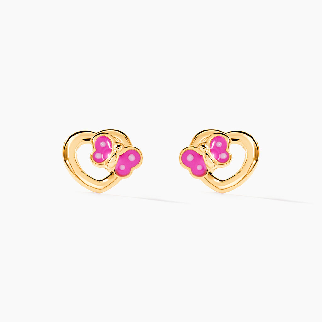 Boucles D'oreilles Puces Or Jaune Myrthale - Clous d'oreilles Enfant | Histoire d&rsquo;Or