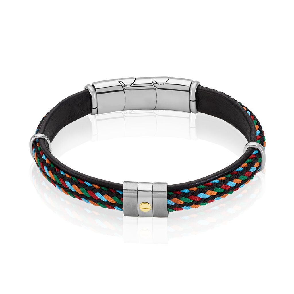 Bracelet Jourdan Cuir Multicolore - Bracelets Homme | Histoire d’Or