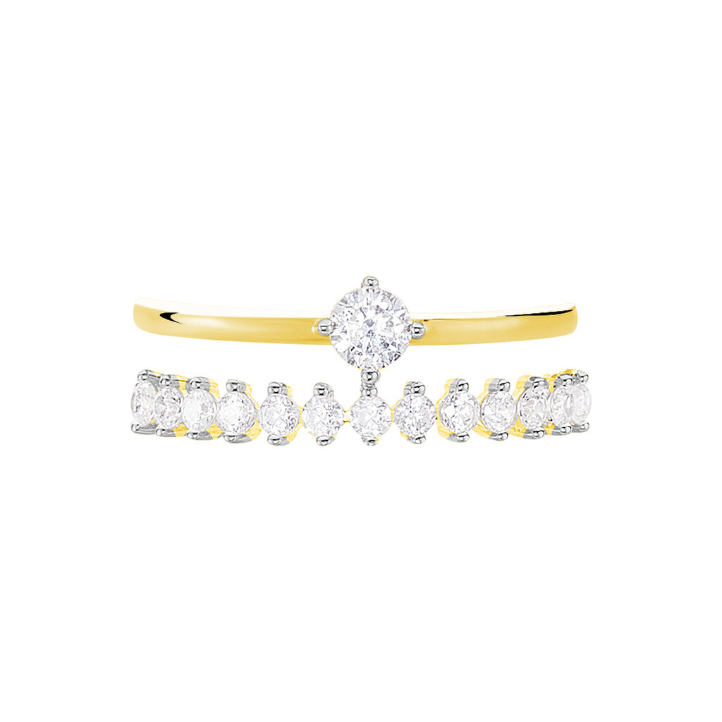 Bague Dolfina Or Jaune Oxyde De Zirconium - Bagues solitaires Femme | Histoire d’Or