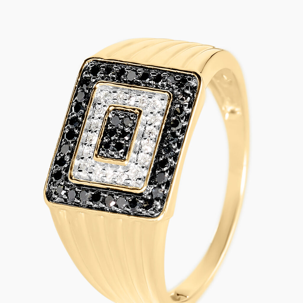 Chevalière Luukas Or Jaune Diamant - Chevalières Homme | Histoire d’Or