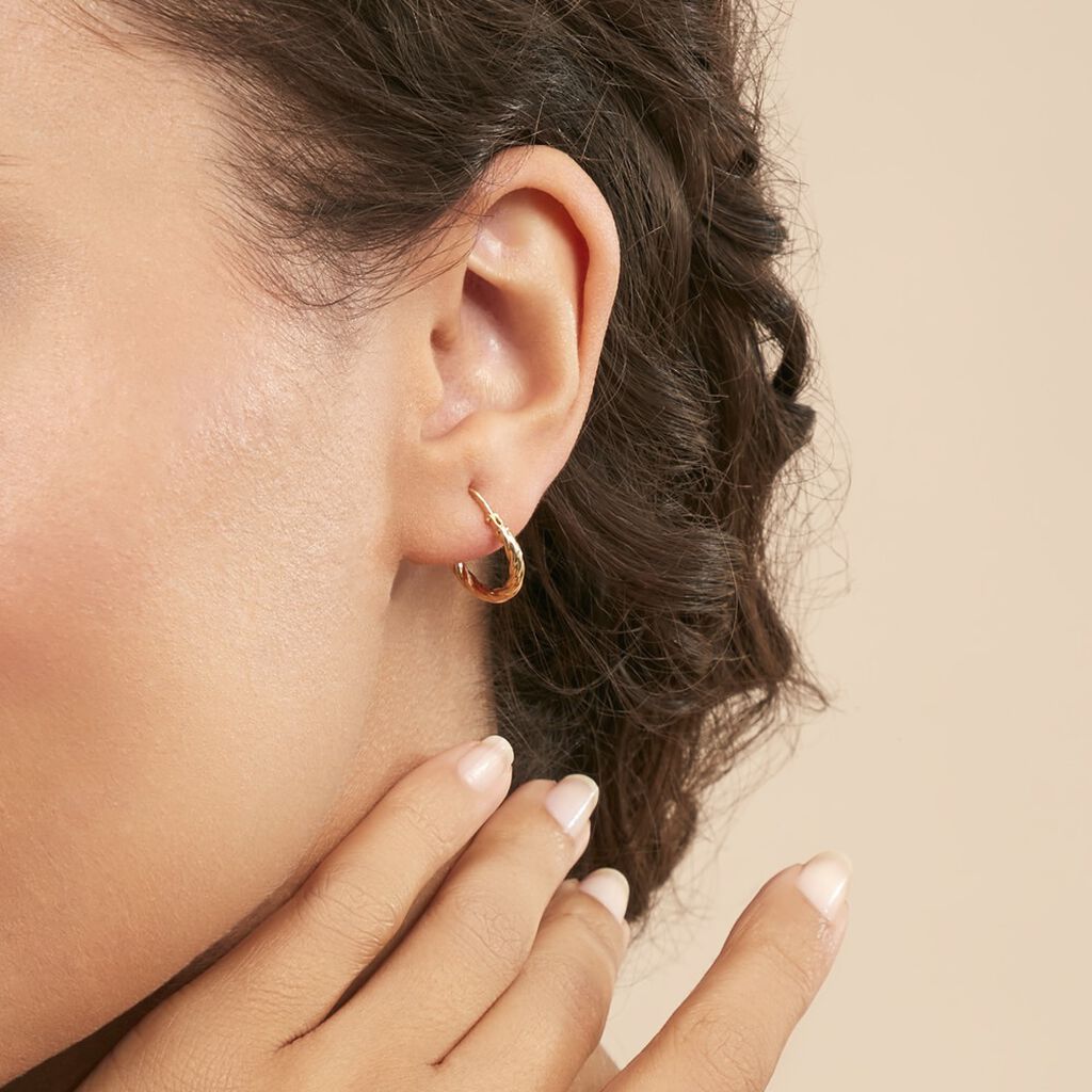 Créoles Bartimee Or Jaune - Boucles d'oreilles créoles Femme | Histoire d’Or