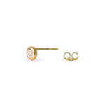 Boucles D'oreilles Puces Fatiana Or Jaune Diamant - Clous d'oreilles Femme | Histoire d&rsquo;Or
