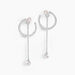 Boucles D'oreilles Pendantes Lua Argent Blanc Oxyde Perle - Boucles d'oreilles pendantes Femme | Histoire d’Or