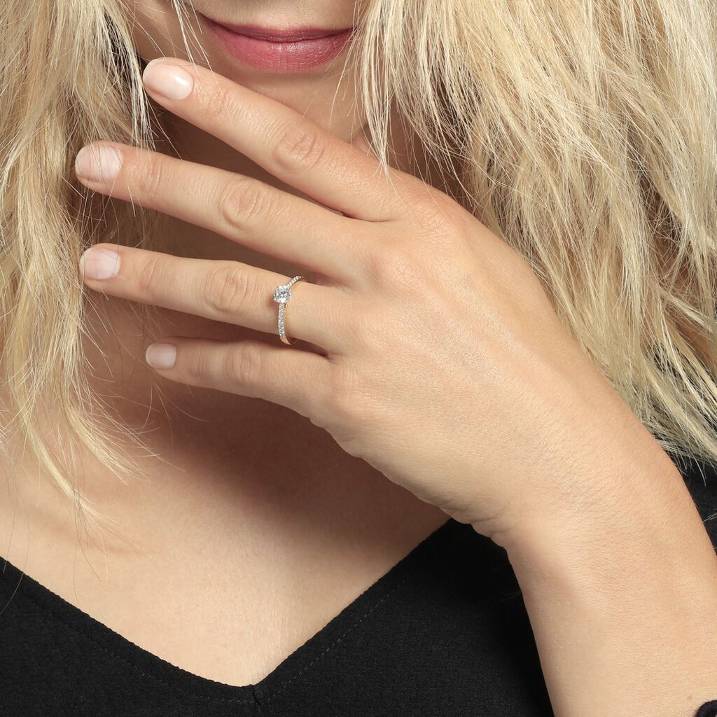 Bague Solitaire Hemera Or Jaune Diamant Synthetique - Bagues solitaires Femme | Histoire d’Or
