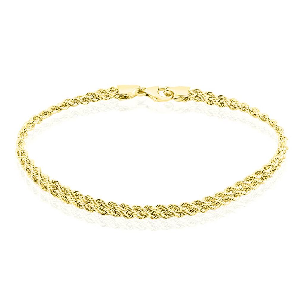 Bracelet Jerry Or Jaune Maille Corde - Bracelets chaîne Femme | Histoire d’Or