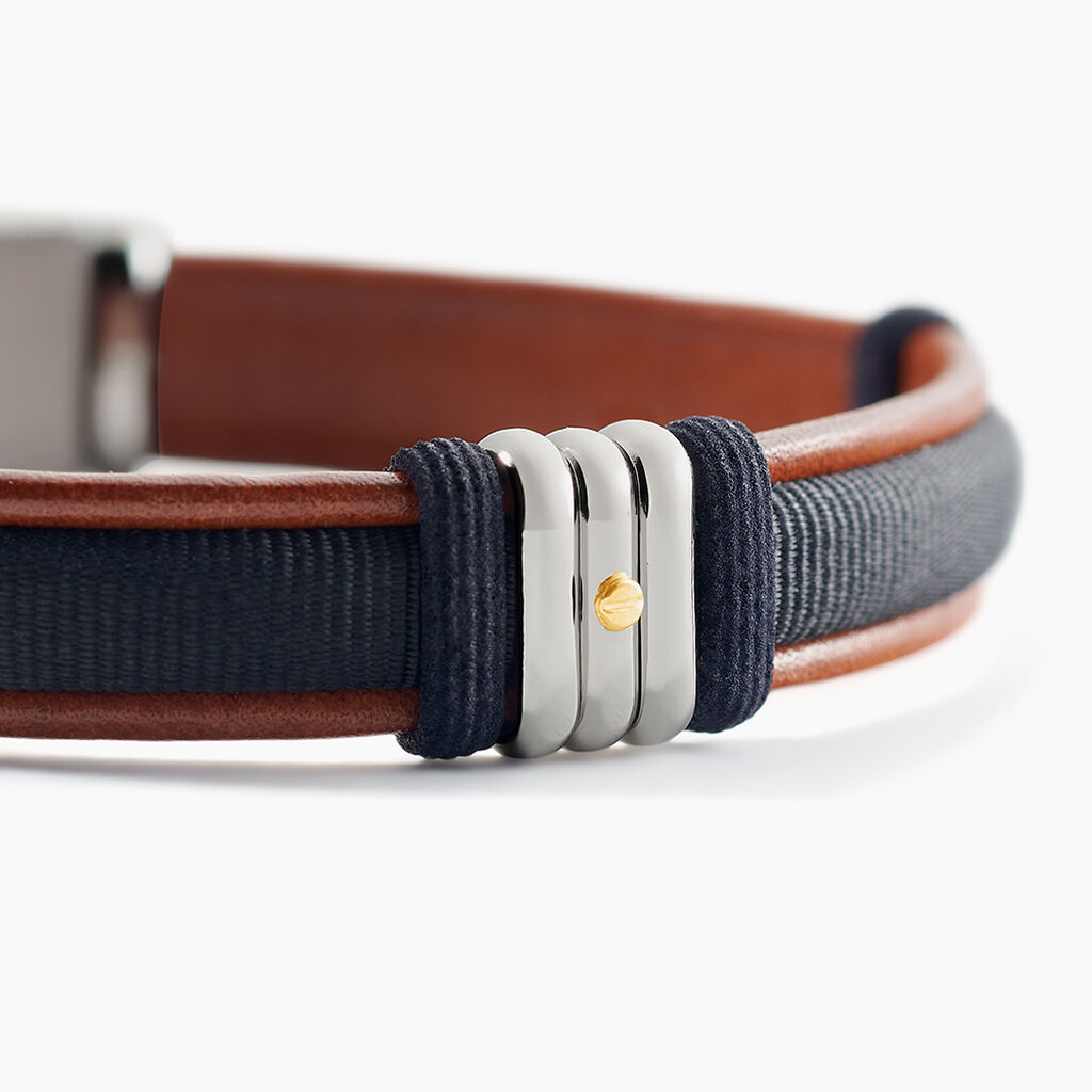 Bracelet Jourdan Orso Cuir Multicolore - Nouveautés bijoux Homme | Histoire d’Or