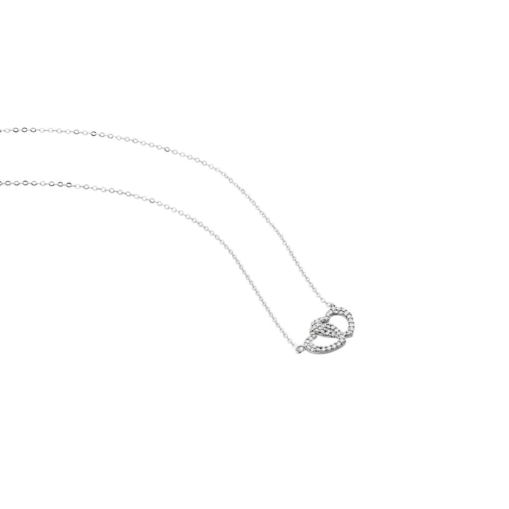 Collier Or Blanc Raoula Oxydes De Zirconium - Colliers Femme | Histoire d&rsquo;Or