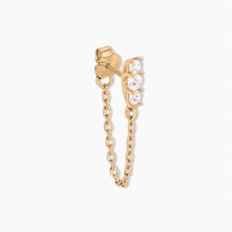 Boucle D'oreille Unitaire Pendante Serenity Plaqué Or Jaune Oxyde  - Boucles d'oreilles fantaisie Femme | Histoire d’Or