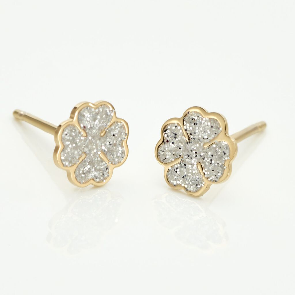 Boucles D'oreilles Puces Or Jaune Gontranie - Clous d'oreilles Femme | Histoire d’Or
