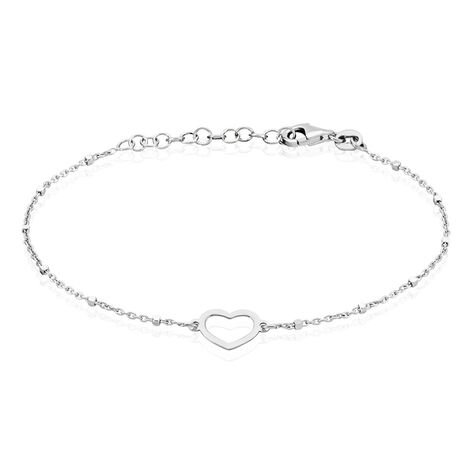 Bracelet Ayelet Argent Blanc - Bracelets Coeur Femme | Histoire d’Or