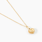 Pendentif Eudocie Coeur Stri Or Jaune - Pendentifs Famille | Histoire d&rsquo;Or