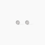 Boucles D'oreilles Puces Violanda Or Blanc Diamant - Clous d'oreilles Femme | Histoire d&rsquo;Or