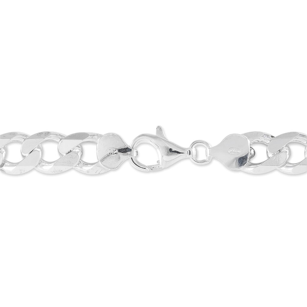 Bracelet Vivian Maille Alternee 1/3 Argent Blanc - Bracelets chaîne Homme | Histoire d’Or