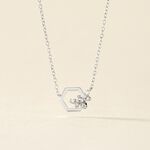 Collier Argent Blanc Bee Good Oxyde De Zirconium - Colliers fantaisie Femme | Histoire d&rsquo;Or