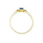 Bague Or Jaune Ebrard Saphir Diamants - Bagues solitaires Femme | Histoire d&rsquo;Or