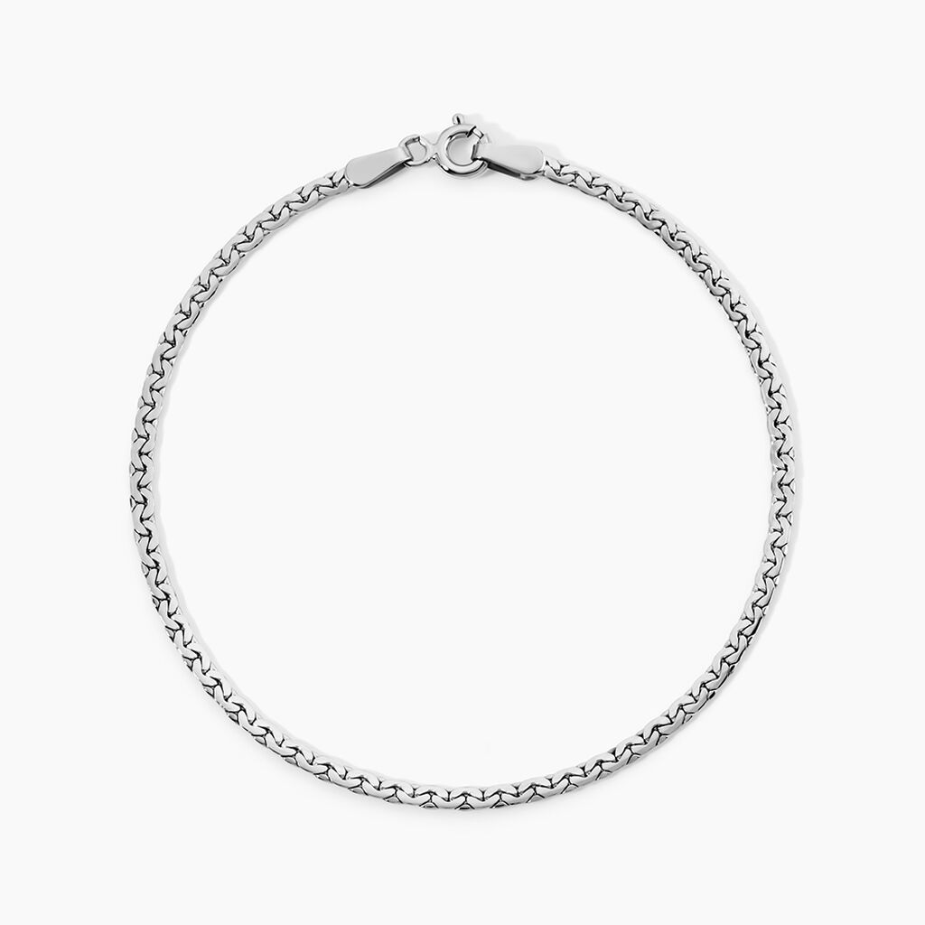 Bracelet Ivy Maille Haricot Or Blanc - Bracelets cha&icirc;ne Femme | Histoire d&rsquo;Or