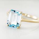 Bague Or Jaune Faraj Topaze - Bagues solitaires Femme | Histoire d&rsquo;Or