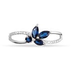 Bague Lupe Or Blanc Saphir Et Diamant - Bagues solitaires Femme | Histoire d&rsquo;Or