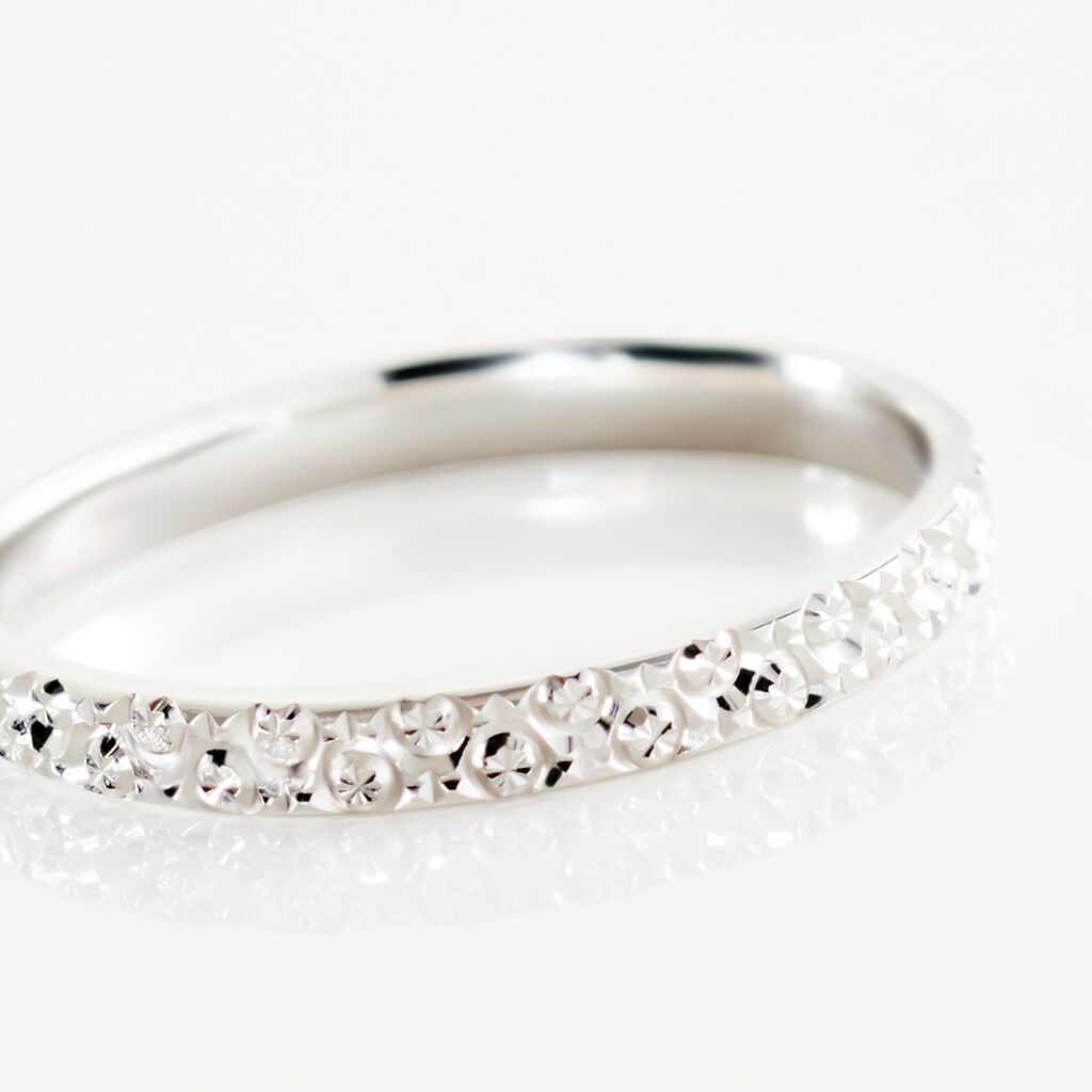 Alliance Fantaisie Diamantee Or Blanc - Alliances Unisex | Histoire d&rsquo;Or