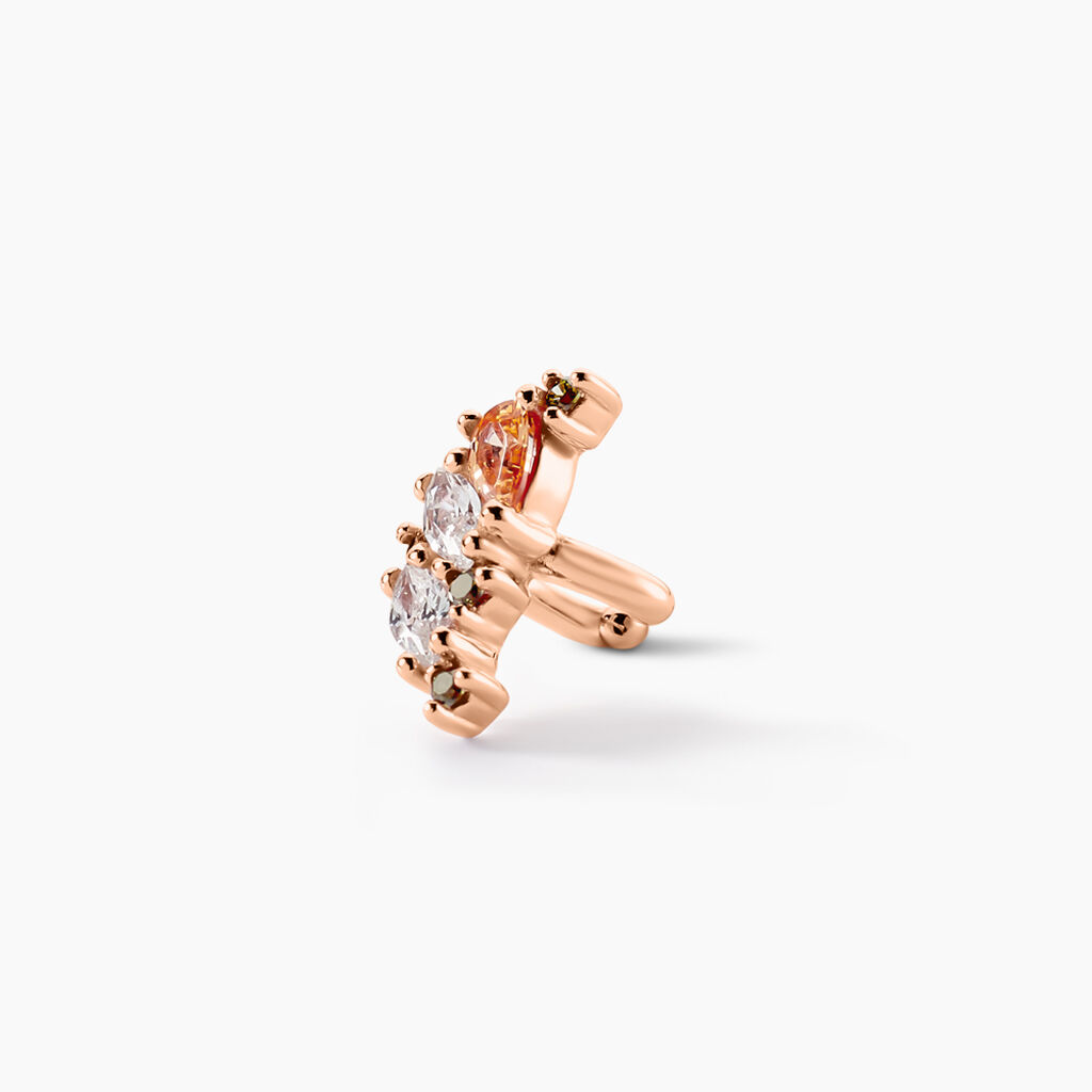 Bijoux D'oreilles Camelia Argent Rose Oxyde De Zirconium - Boucles d'oreilles fantaisie Femme | Histoire d’Or
