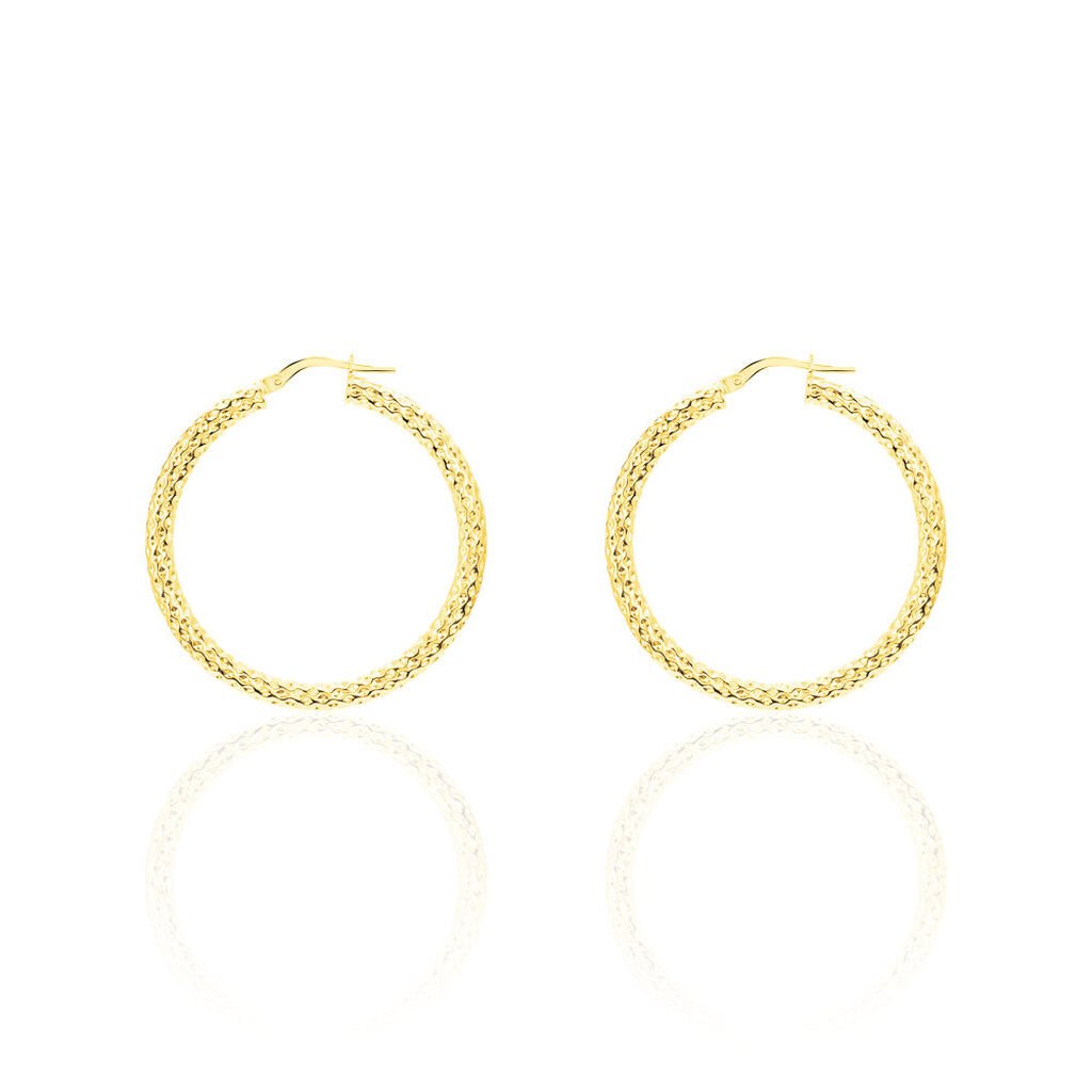 Cr&eacute;oles Udara Or Jaune - Boucles d'oreilles cr&eacute;oles Femme | Histoire d&rsquo;Or