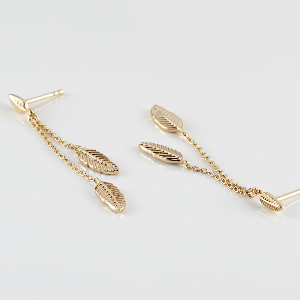 Boucles D'oreilles Pendantes Plaqué Or Jaune Libby - Boucles d'oreilles fantaisie Femme | Histoire d’Or