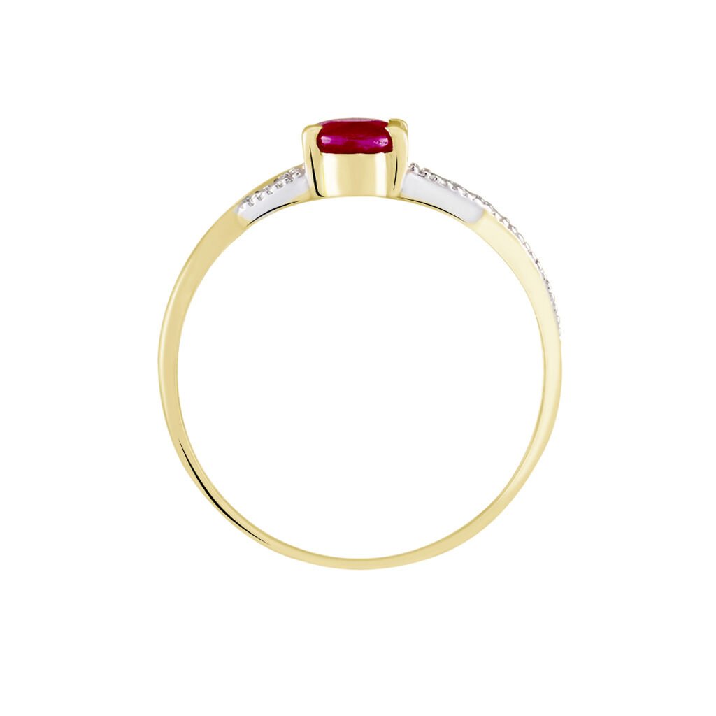 Bague Or Jaune Candice Rubis - Bagues solitaires Femme | Histoire d&rsquo;Or