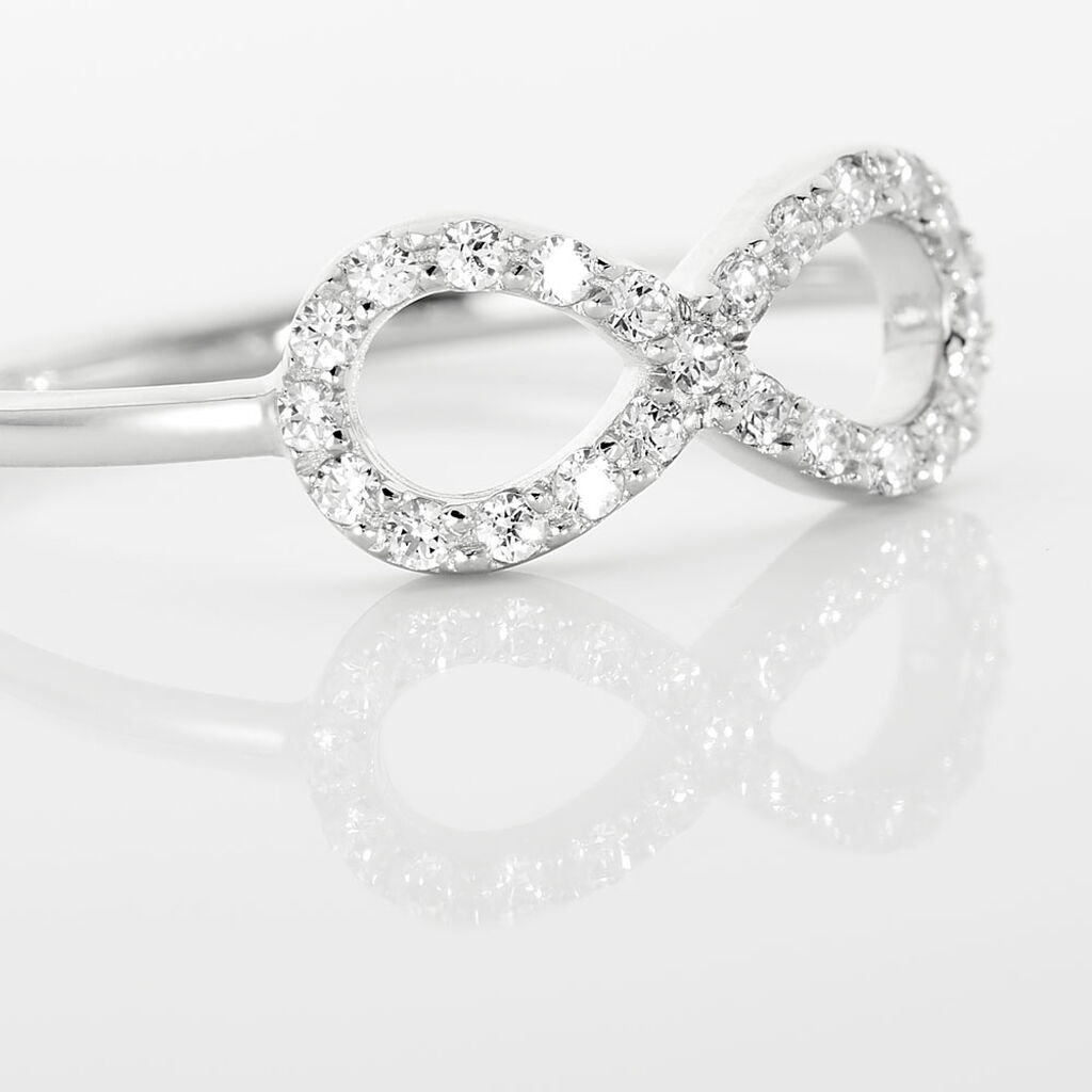 Bague Klothilda Or Blanc Oxyde De Zirconium - Bagues solitaires Femme | Histoire d&rsquo;Or