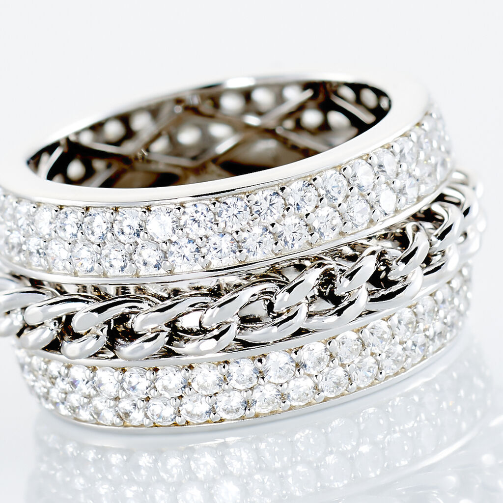 Bague Mariano Argent Blanc Oxyde De Zirconium - Bagues avec pierre Femme | Histoire d’Or
