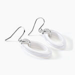 Boucles D'oreilles Pendantes Peer Argent Blanc Oxyde De Zirconium - Boucles d'oreilles fantaisie Femme | Histoire d&rsquo;Or