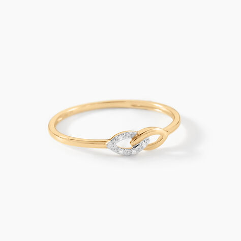 Bague Irla Or Jaune Diamant - Bagues avec pierre Femme | Histoire d&rsquo;Or