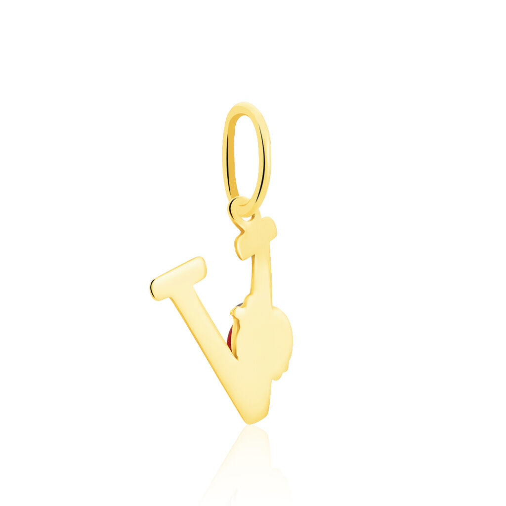 Pendentif Helidie Coccinelle Lettre Or Jaune - Pendentifs Enfant | Histoire d’Or