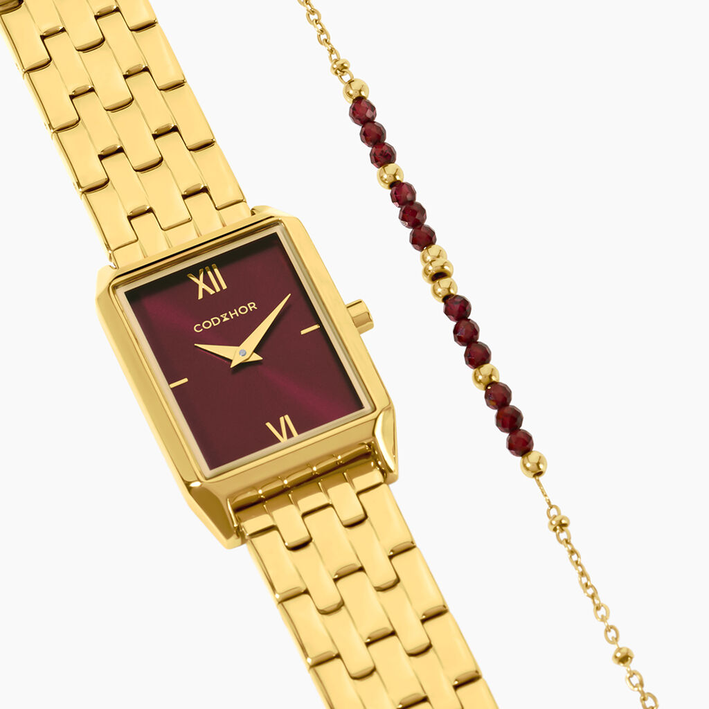 Coffret De Montre Codhor Arianne Bordeaux - F&ecirc;te des m&egrave;res Femme | Histoire d&rsquo;Or