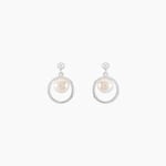 Boucles D'oreilles Pendantes Ivana Argent Blanc Perle De Culture - Boucles d'oreilles fantaisie Femme | Histoire d&rsquo;Or
