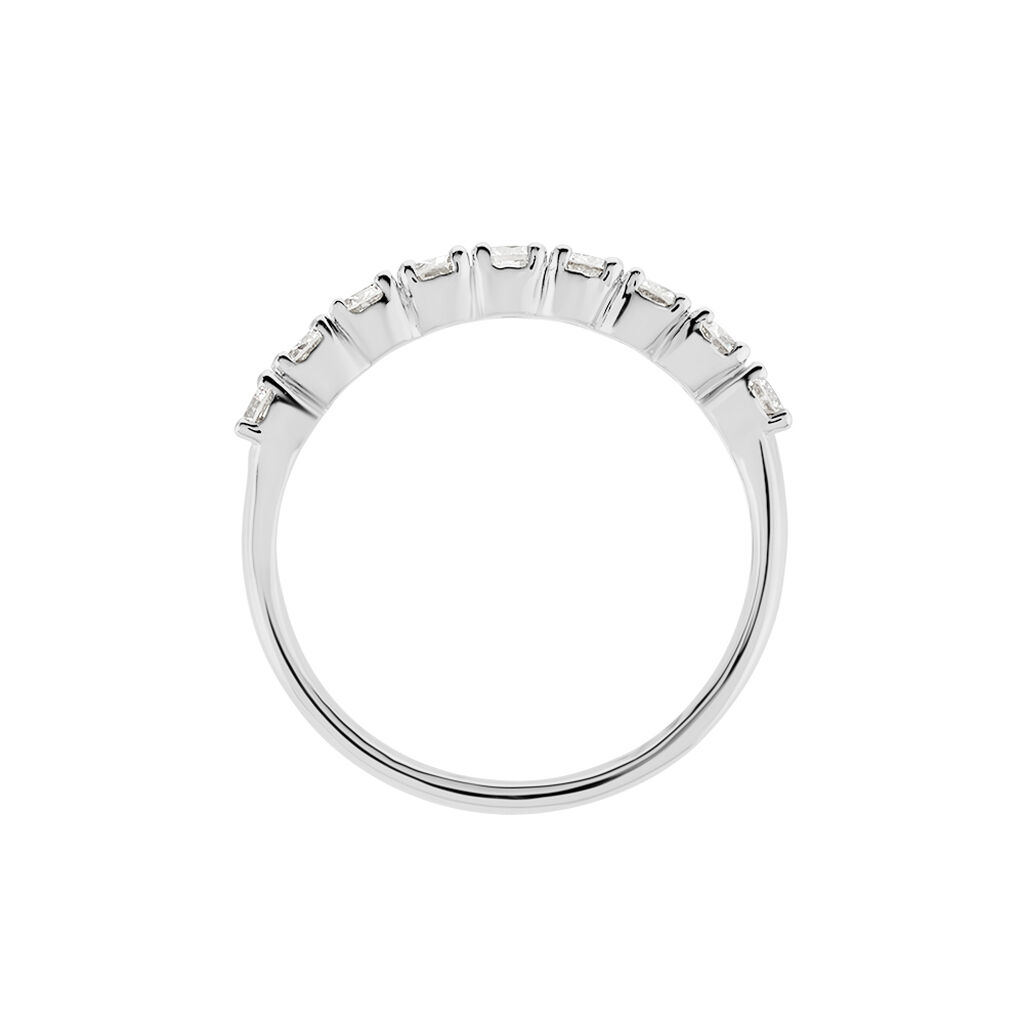 Demi Alliance Hera Platine Blanc Diamant - Alliances Femme | Histoire d’Or