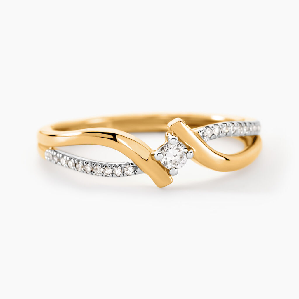 Bague Orianna Or Jaune Diamant - Bagues avec pierre Femme | Histoire d’Or