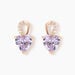 Boucles D'oreilles Puces Atieno Argent Rose Oxyde De Zirconium - Boucles d'oreilles fantaisie Femme | Histoire d’Or