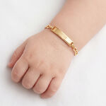 Bracelet Identit&eacute; Fanelia Maille Marine Or Jaune - Bracelets Communion Enfant | Histoire d&rsquo;Or