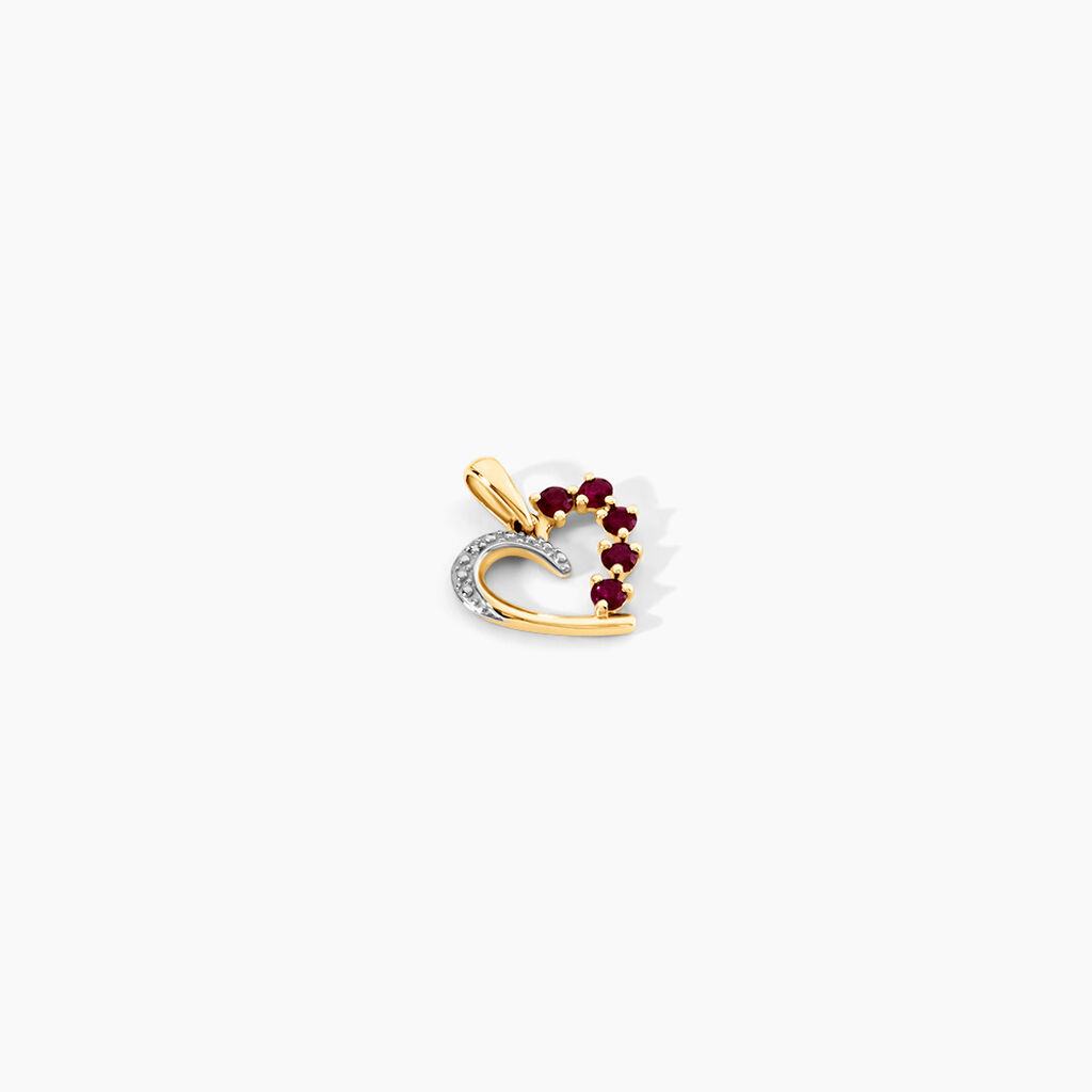 Pendentif Haldor Or Jaune Rubis Diamant - F&ecirc;te des m&egrave;res Femme | Histoire d&rsquo;Or