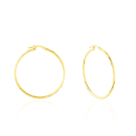 Créoles Youri Or Jaune - Boucles d'oreilles créoles Femme | Histoire d’Or