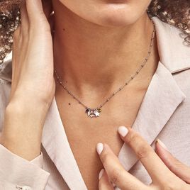 Collier Argent Blanc Paulino Pierres Artificelles - Colliers fantaisie Femme | Histoire d’Or