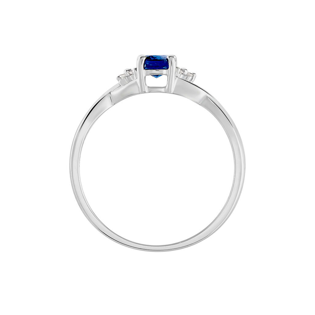 Bague Cassie Or Blanc Saphir Et Diamant - Bagues solitaires Femme | Histoire d’Or